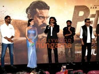 Photos: Ram Charan, Janhvi Kapoor, Buchi Babu Sana and others snapped at Peddi trailer launch in Mumbai