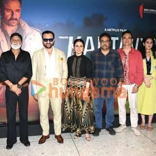 Photos: Saif Ali Khan, Rasika Dugal, Sanjay Mishra, Zakir Hussain and others were snapped at the trailer launch of their film Kartavya