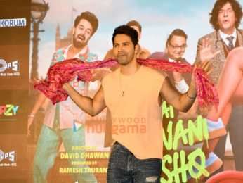 Photos: Varun Dhawan, Mrunal Thakur and Pooja Hegde snapped promoting their film Hai Jawani Toh Ishq Hona Hai at Korum Mall, Thane