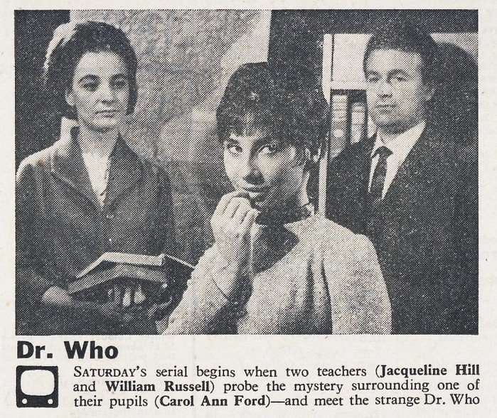 RT 1963 Unearthly Child Radio Times An Unearthly Child preview from 1963