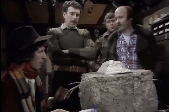 Tom Baker as the Fourth Doctor in the Doctor Who serial Terror of the Zygons Tom Baker as the Fourth Doctor in the Doctor Who serial Terror of the Zygons