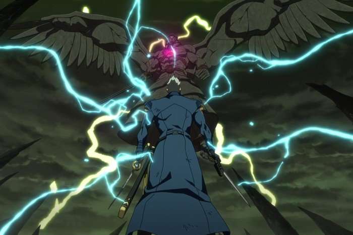 Ray Chase as Mundus and (B) Robbie Daymond as Vergil in Devil May Cry season 2