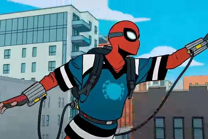 Your Friendly Neighborhood Spider-Man swinging through New York City