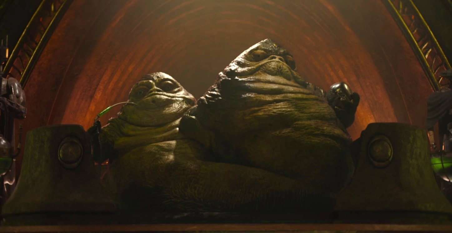 Star Wars: The Mandalorian and Grogu clips feature Sigourney Weaver, the Hutt Twins, and an unmasked Din Djarin