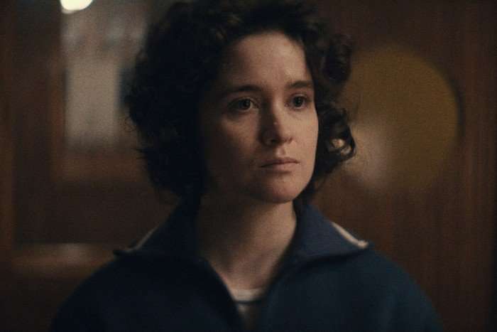 Alice Englert as Anastasia Belikova in Star City, wearing a blue top.