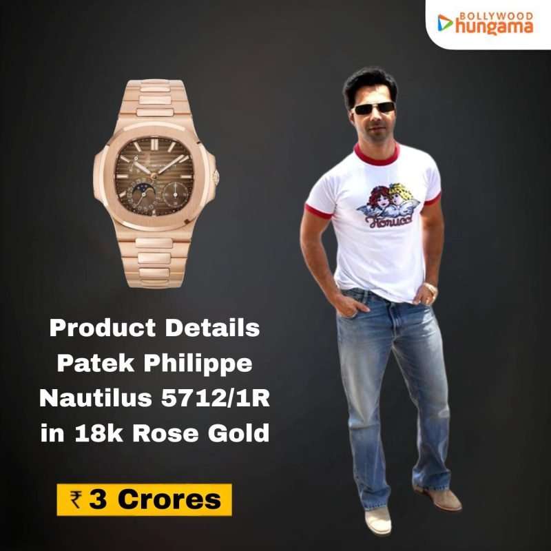 Varun Dhawan turns heads in Mumbai wearing Rs. 3 crore Patek Philippe Nautilus Rose Gold watch