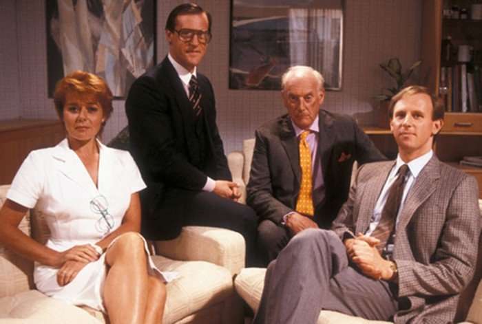 a-very-peculiar-practice Barbara Flynn, David Troughton, Graham Crowden and Peter Davison – cast of A Very Peculiar Practice