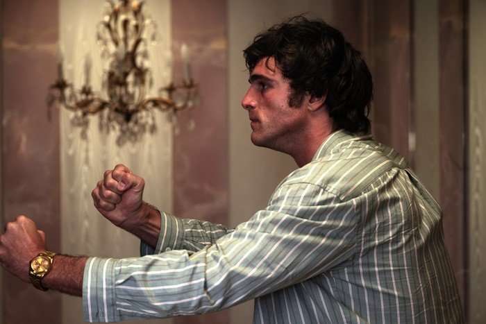 Jacob Elordi with fists raised as Nate Jacobs in Euphoria.