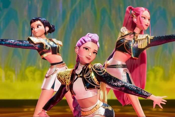 K-Pop Demon Hunters characters performing on stage