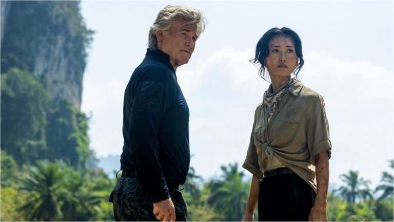 Kurt Russell and Mari Yamamoto in the Monarch Season 2 finale