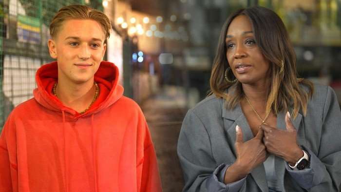 Max Murray and Diane Parish in key art for EastEnders Investigates: The Manosphere