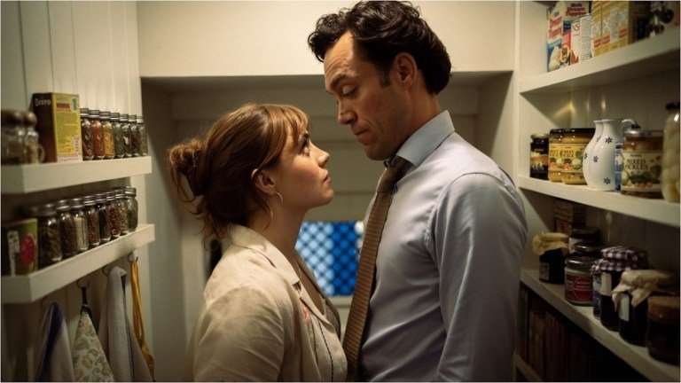 Alex Hassell and Bella Maclean in Rivals Season 2