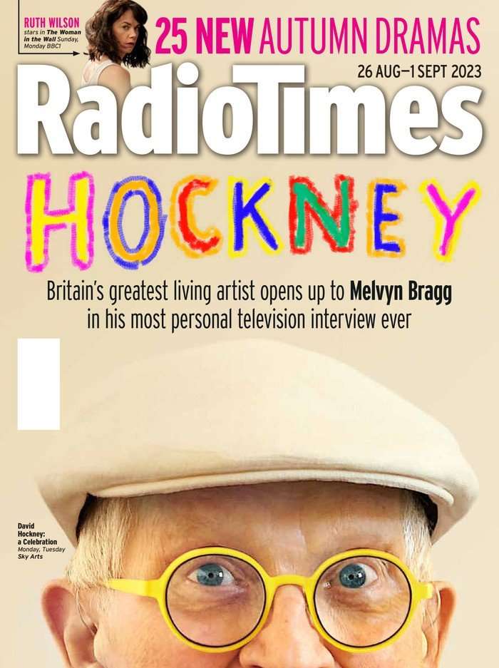 David Hockney Radio Times' cover for the 26th August-1st September issue, featuring our interview with Melvyn Bragg on David Hockney