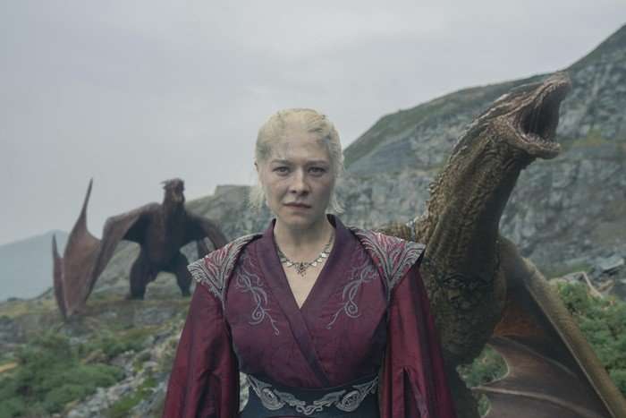 Emma D'Arcy as Queen Rhaenyra Targaryen in House of the Dragon season 2 Emma D'Arcy as Queen Rhaenyra Targaryen in House of the Dragon season 2