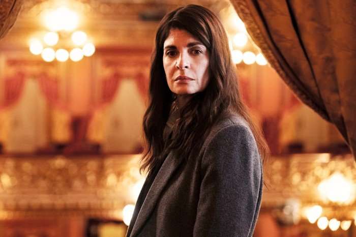 Caught Soledad Villamil as Ema, wearing a dark jacket, stood in a room