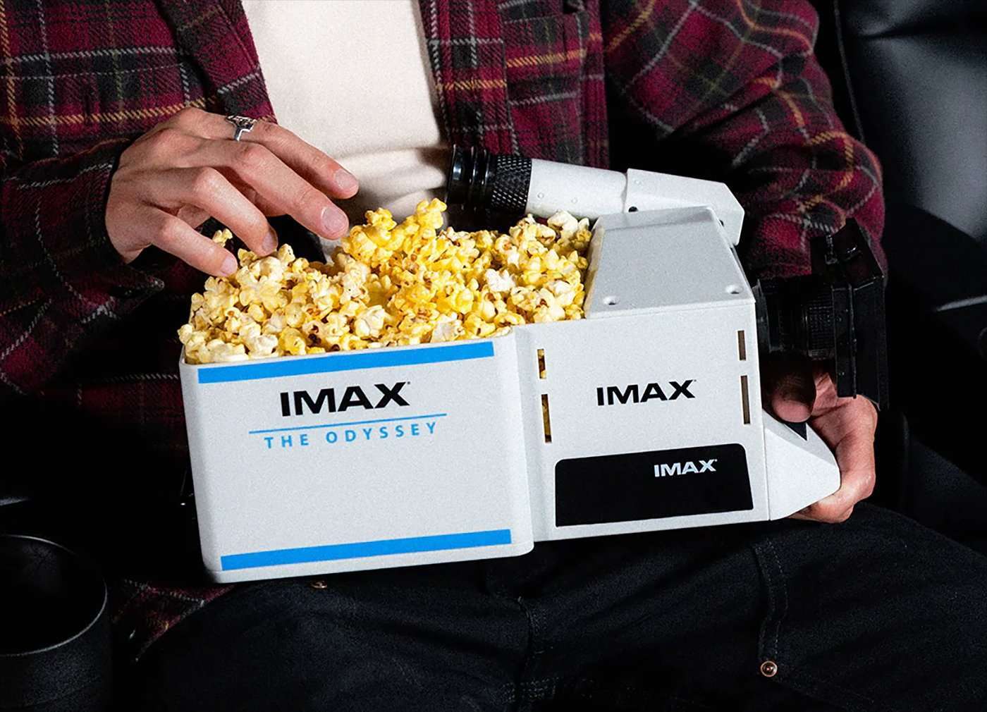 Check This Out: 'The Odyssey' Popcorn Bucket is a Big IMAX Camera | FirstShowing.net
