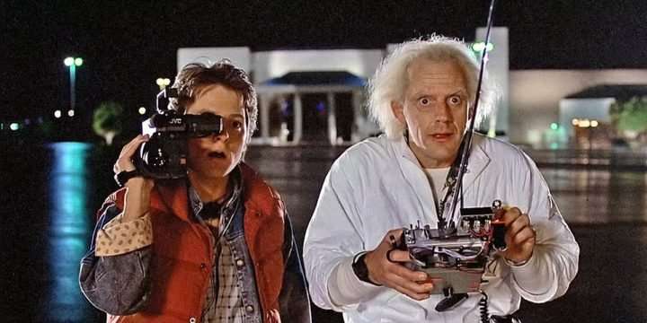 Doc and Marty in Back to the Future