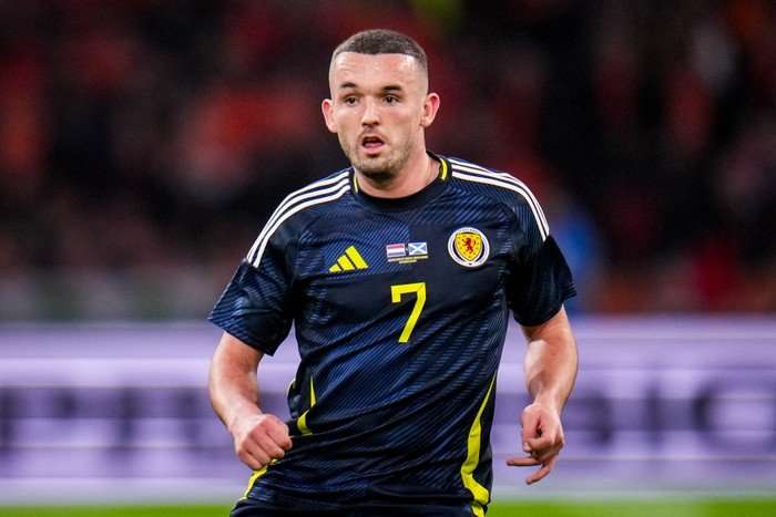 John McGinn in action for Scotland