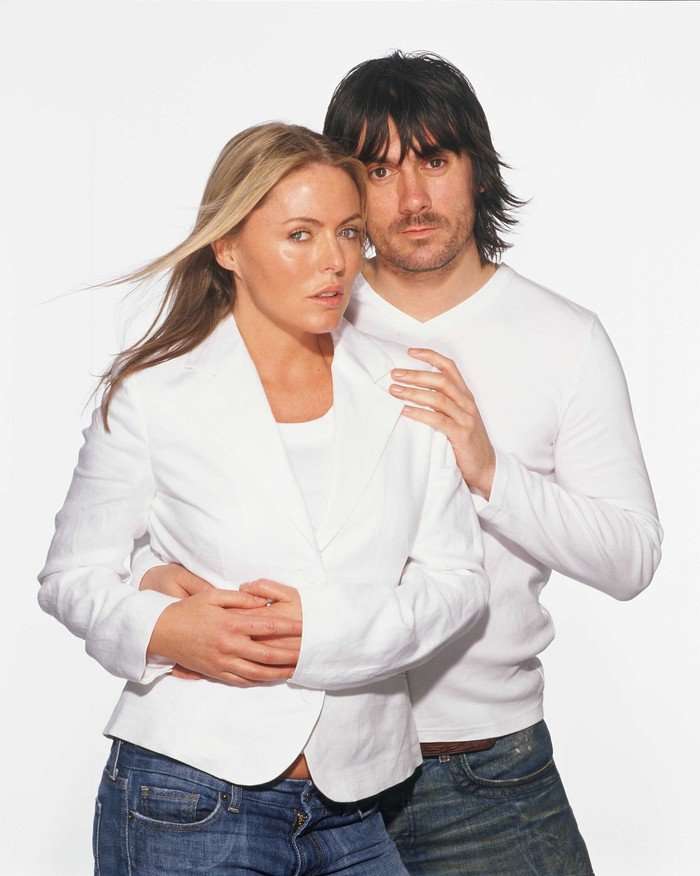 Emmerdale actors Jeff Hordley and Patsy Kensit in character as Cain Dingle and Sadie King