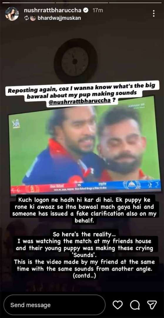 Nushrratt Bharuccha breaks silence on viral IPL victory video controversy; clarifies &lsquo;moaning&rsquo; claims with proof