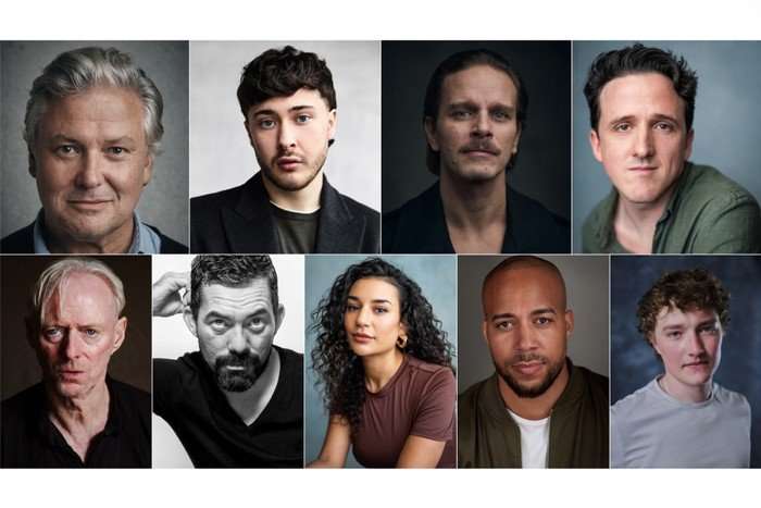 Headshots of Conleth Hill, Samuel Bottomley, Arturo Muselli, Daniel Monks, Ned Dennehy, Packy Lee, Lucie Shorthouse, Eugene Collins and Cal O&rsquo;Driscoll put next to each other.