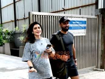 Photos: Karishma Tanna and Varun Bangera snapped at the gym in Bandra