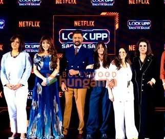 Photos: Riteish Deshmukh, Ektaa R Kapoor and team attend Netflix's Lock Upp: Sach Ya Sazaa launch event
