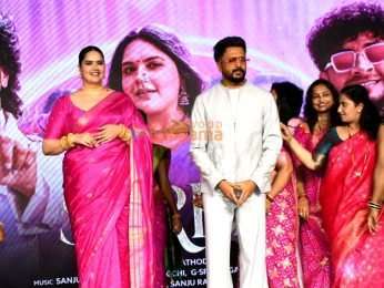 Photos: Riteish Deshmukh and Anjali Anand snapped at the song launch of &lsquo;Saree&rsquo; for the film Dhamaal 4