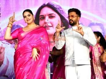 Photos: Riteish Deshmukh and Anjali Anand snapped at the song launch of 'Saree' for the film Dhamaal 4