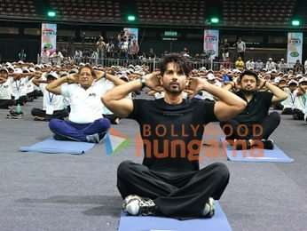 Photos: Shahid Kapoor, Sreeleela, Amruta Fadnavis and others snapped at the International Yoga Day 2026 celebrations