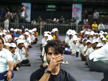 Photos: Shahid Kapoor, Sreeleela, Amruta Fadnavis and others snapped at the International Yoga Day 2026 celebrations