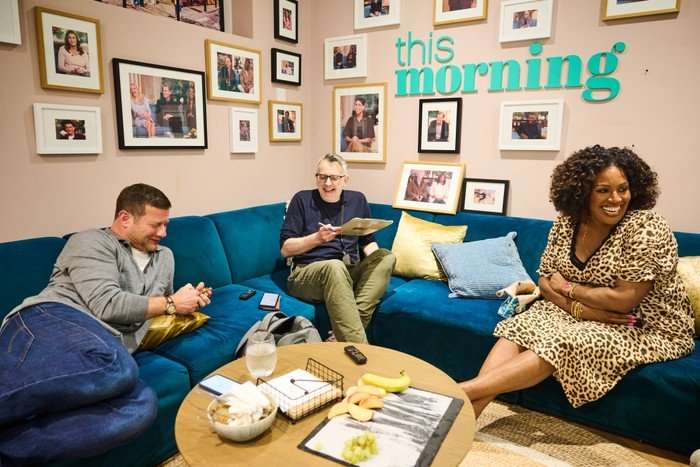 Alison Hammond and Dermot O'Leary on the set of This Morning