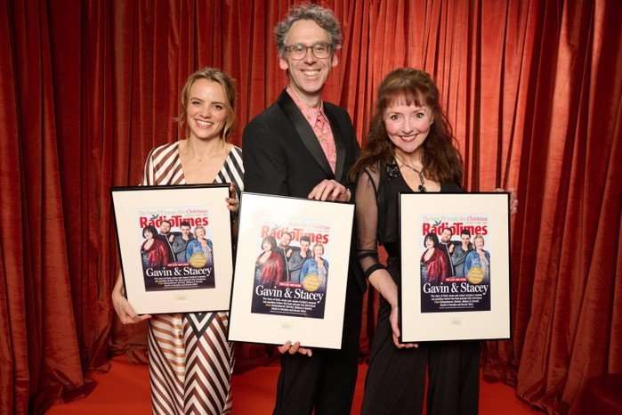 Gavin and Stacey Covers Party 2025 Laura Aikman, Jason Wilfort and Melanie Walters of Gavin and Stacey at the Radio Times Covers Party 2025.