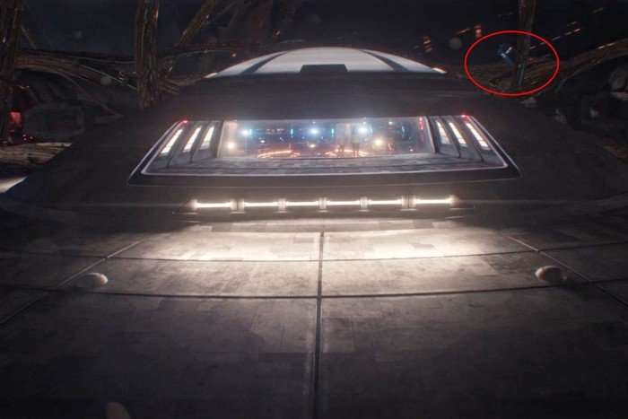 The Enterpise and the TARDIS (circled) in Star Trek: Strange New Worlds