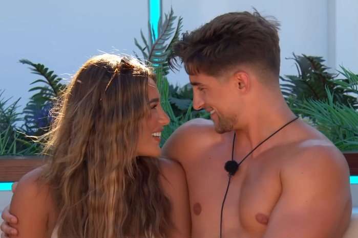 love-island-all-stars-2026 Lucinda and Sean smiling at each other