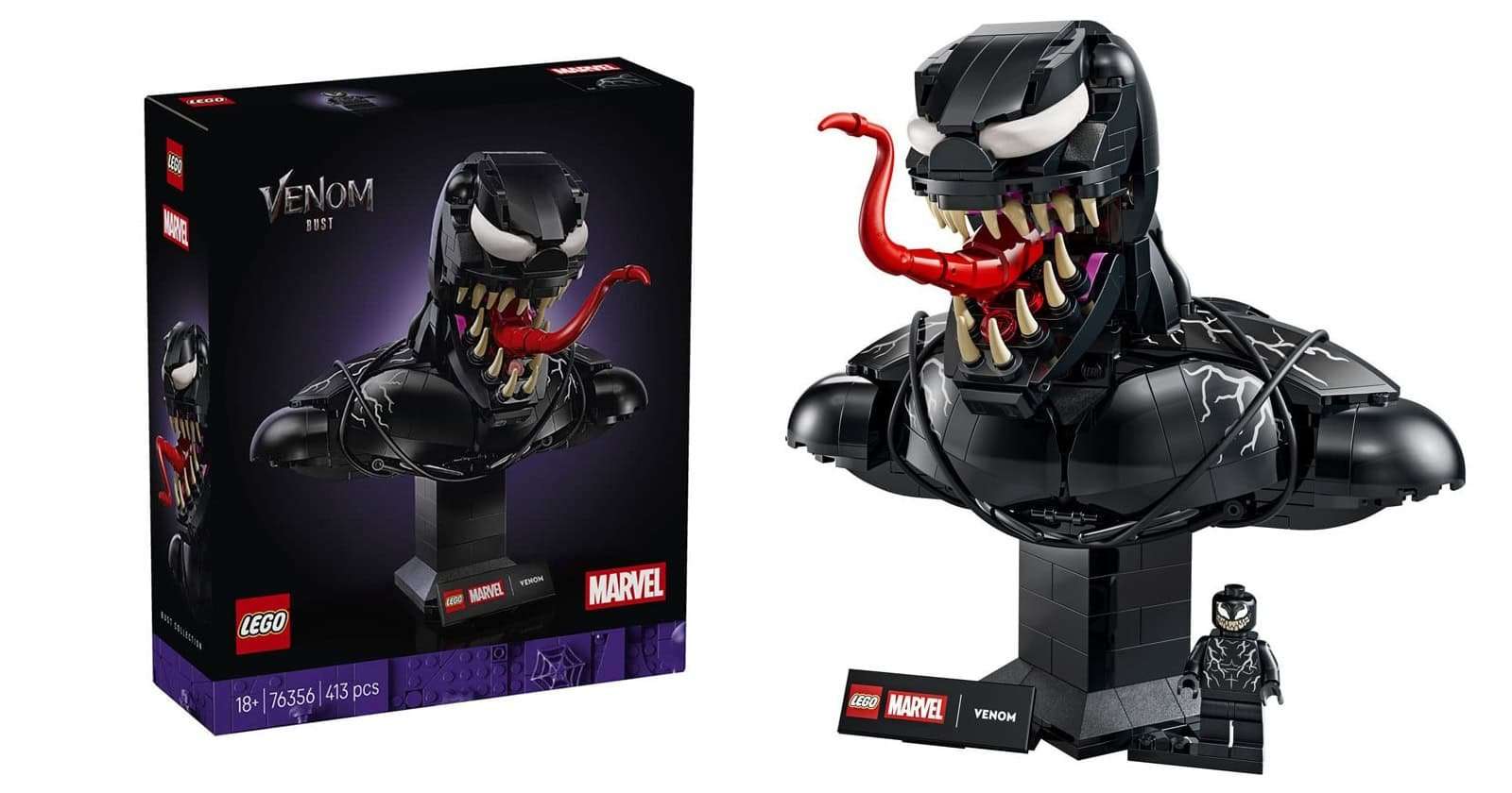 Venom joins LEGO’s Marvel Bust collection