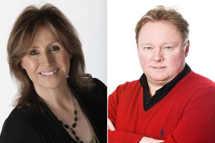 BBC Radio Merseyside's Linda McDermott and BBC Radio Devon's David FitzGerald Side-by-side of BBC Radio Merseyside's Linda McDermott and BBC Radio Devon's David FitzGerald against a white backdrop.