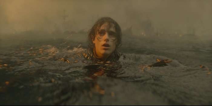 harry-collett- Harry Collett as Prince Jacaerys Velaryon in the water of the Gullet in House of the Dragon.