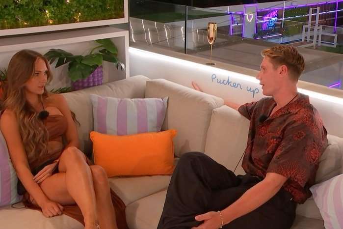 ©ITV Plc Jessie and Will on the terrace.