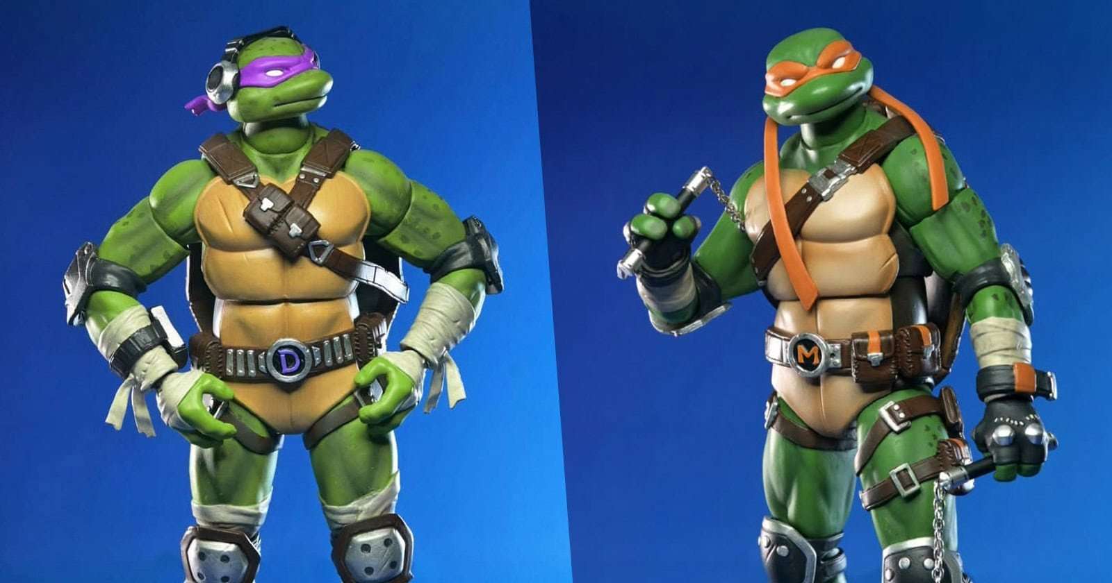 Donatello and Michelangelo join NECA’s Fortnite x Teenage Mutant Ninja Turtles action figure line-up