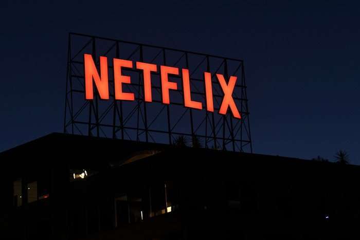 Netflix The Netflix logo is seen on the roof of an office building in Los Angeles,.