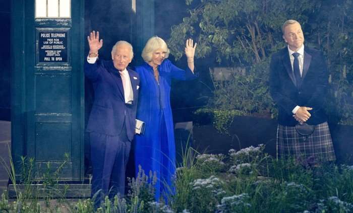 King Charles and Queen Camilla exit the TARDIS at the Commonwealth Games opening ceremony King Charles and Queen Camilla exit the TARDIS at the Commonwealth Games opening ceremony
