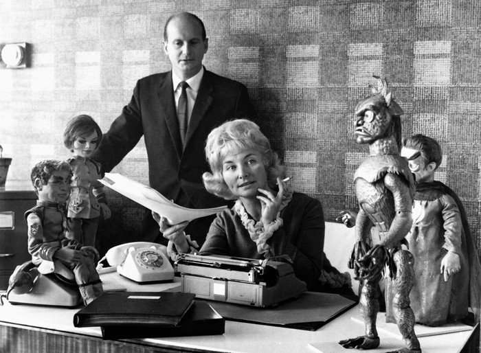 Gerry and Sylvia Anderson with some of their puppet creations Gerry and Sylvia Anderson with some of their puppet creations