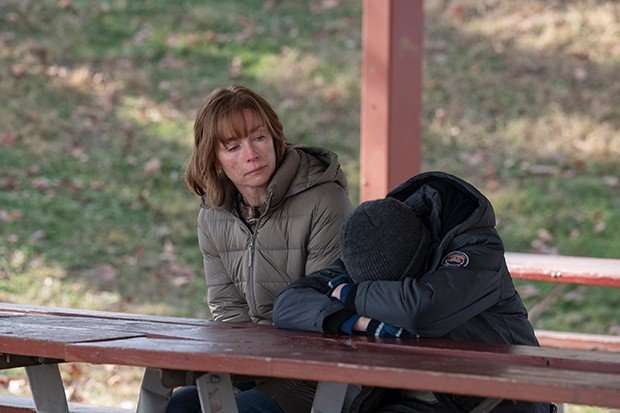 Julianne Nicholson as Lori Ross in Mare of Easttown Julianne Nicholson as Lori Ross in Mare of Easttown