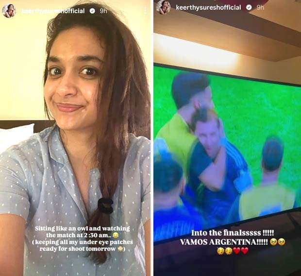Keerthy Suresh celebrates Argentina&rsquo;s FIFA World Cup final berth with &lsquo;Vamos Argentina&rsquo;