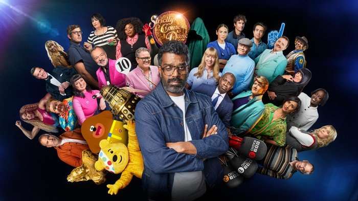 Making the Case_Key Art The large cast of the BBC's new 'What has the BBC ever done for me?' campaign surrounding Romesh Ranganathan.