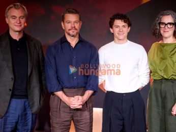 Photos: Christopher Nolan, Matt Damon, Tom Holland, Emma Thomas snapped in Mumbai for The Odyssey premiere and press conference