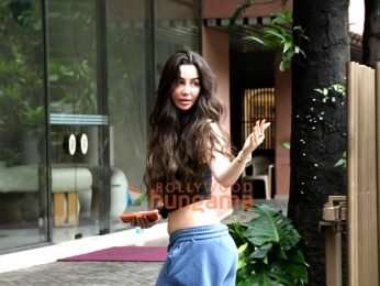 Photos: Giorgia Andriani snapped outside a dance class in Bandra