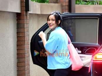 Photos: Neha Sharma snapped at her residence in Bandra