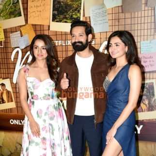 Photos: Vikrant Massey, Vedika Pinto, and Mahima Makwana snapped at Musafir Cafe trailer preview